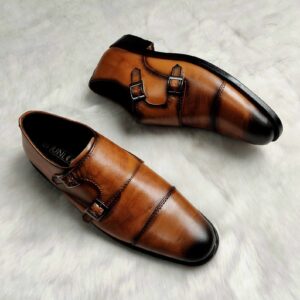 CAPTOE DOUBLE MONK SHOES (MUSTARD)