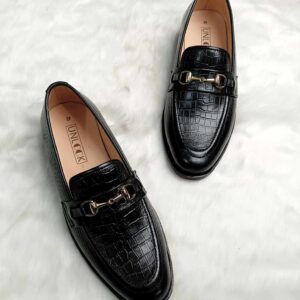 HORSEBIT LOAFERS (BLACK CROCODILE)